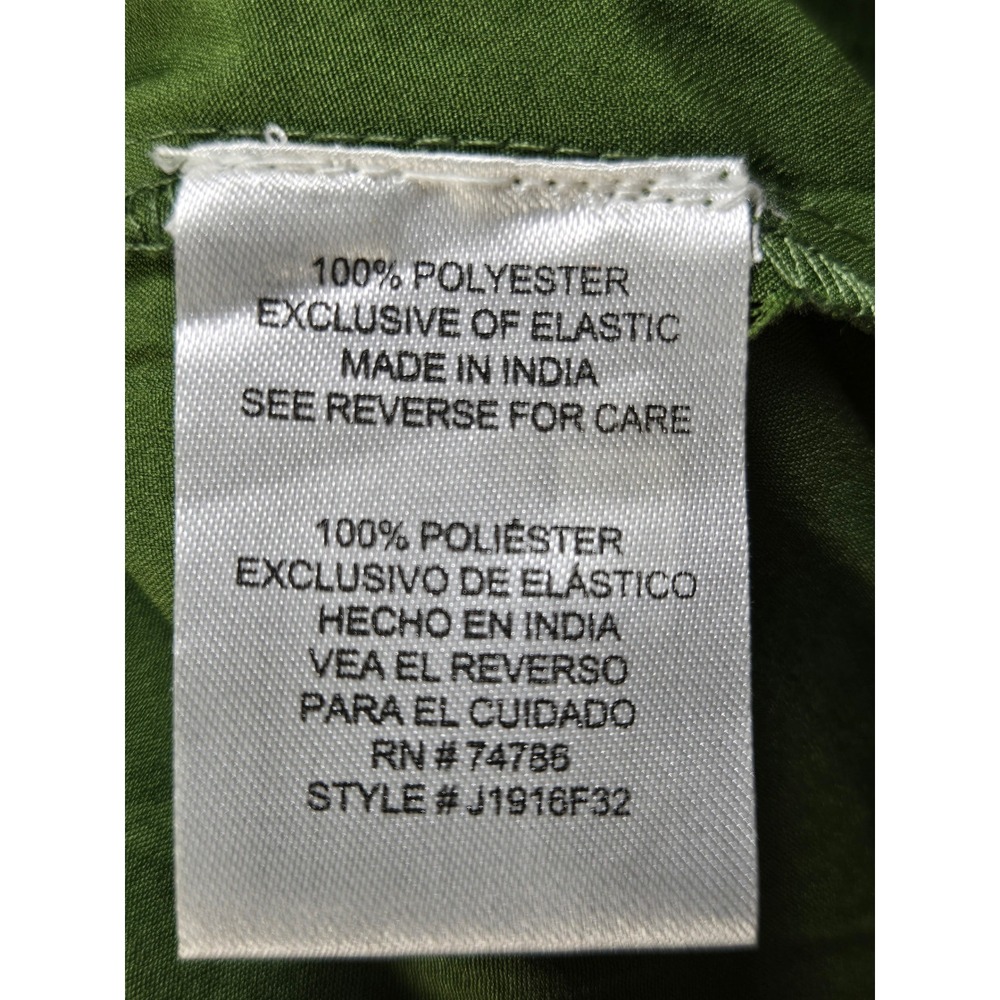 Women's Medium Green Floral Smocked Tiered‎ Maxi Dress Boho Garden Party Cottage - Picture 4 of 5